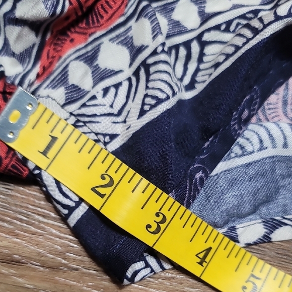 Anthropologie Lilka Navy and Red Patterned Romper - Picture 4 of 9